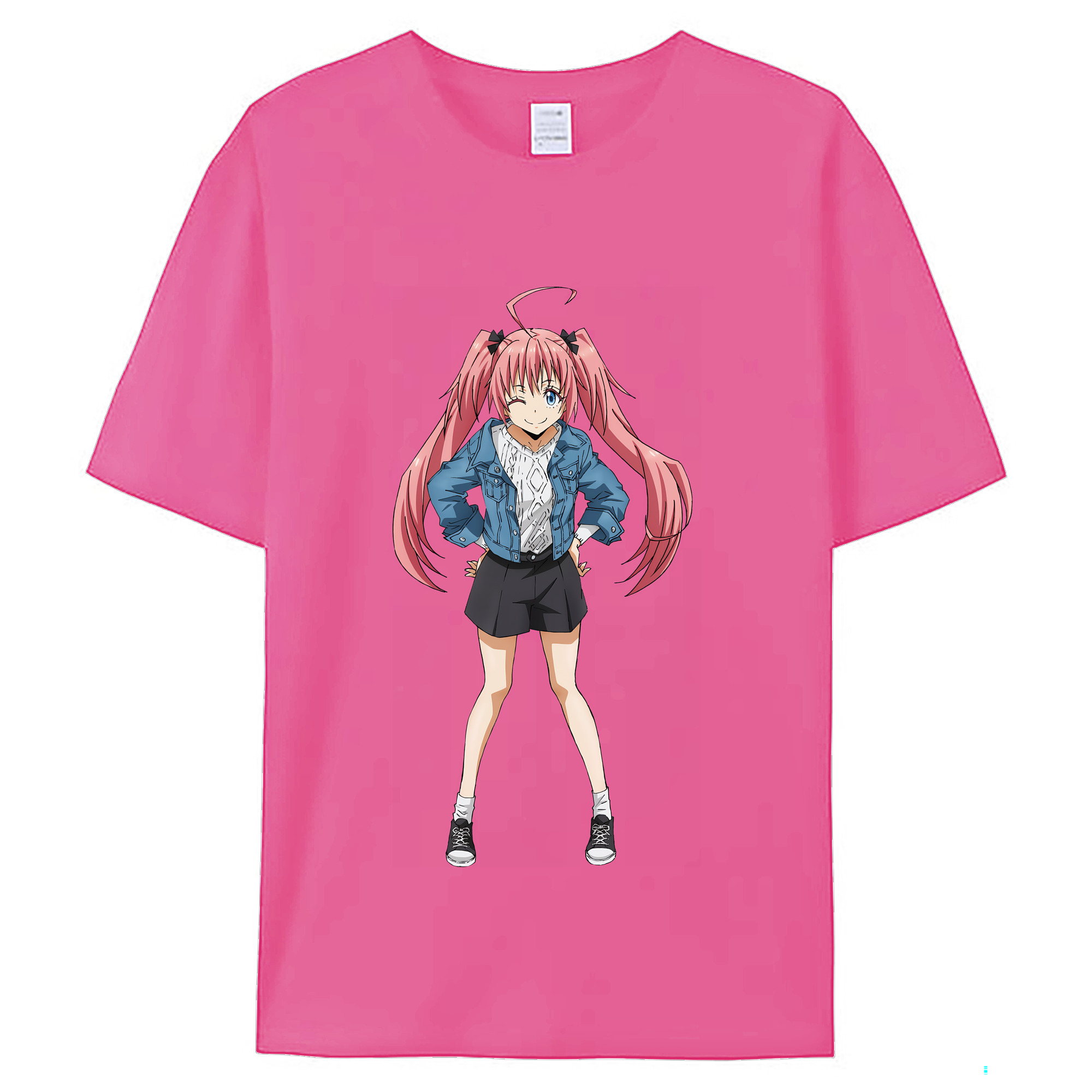 （画像用） 転スラ Regarding Reincarnated to Slime レディースカジュアルプリントTシャツ（綿100％）